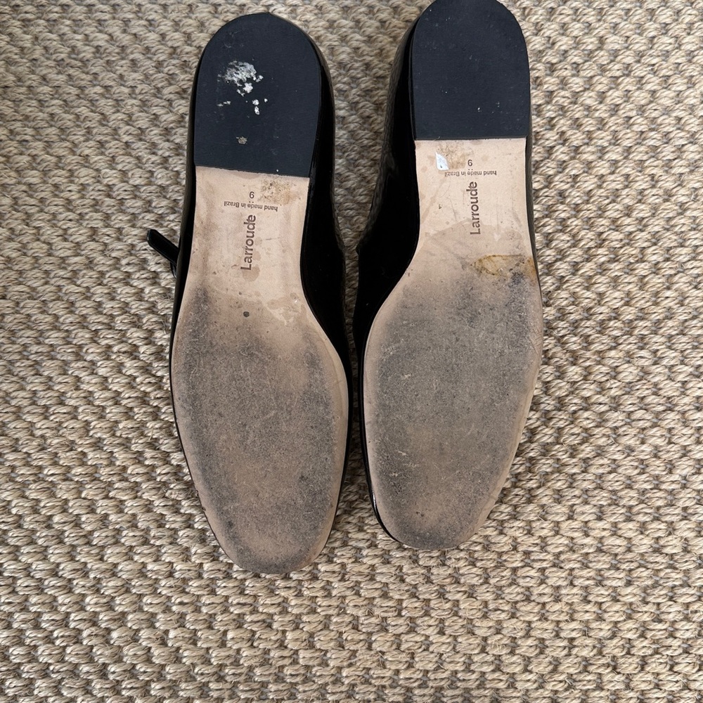 Larroude Blair Patent Leather Black Mary Jane Ballet Flat - Picture 5 of 6